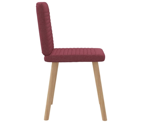 Virtuves Krēsli, 6 Gab., Vīnsarkans Audums Vidaxl