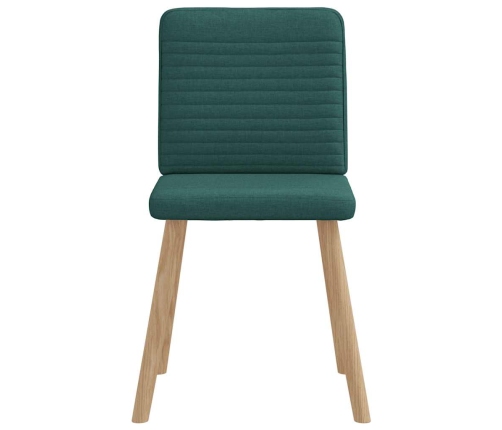 Virtuves Krēsli, 6 Gab., Tumši Zaļš Audums Vidaxl