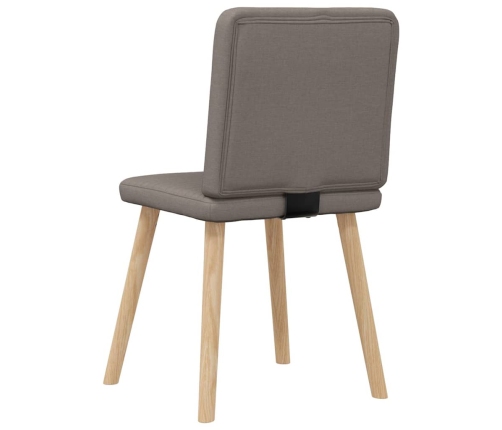 Virtuves Krēsli, 6 Gab., Pelēkbrūns Audums Vidaxl