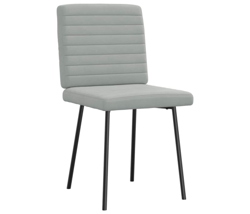 Virtuves Krēsli, 6 Gab., Gaiši Pelēks Samts Vidaxl