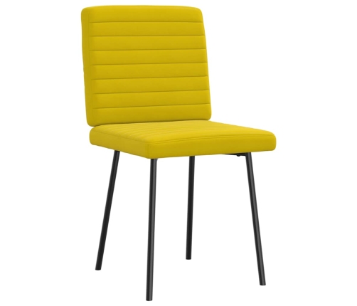 Virtuves Krēsli, 6 Gab., Dzeltens Samts Vidaxl