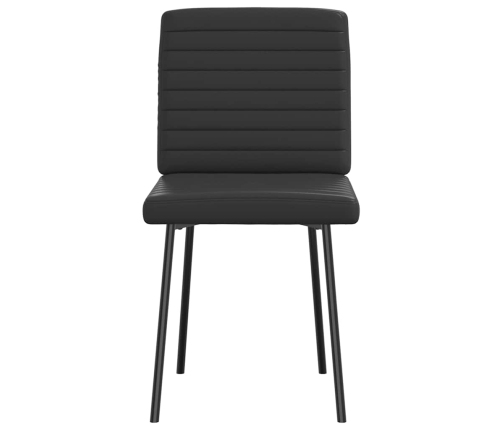 Virtuves Krēsli, 6 Gab., Melna Mākslīgā Āda Vidaxl