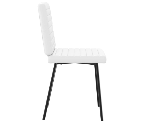 Virtuves Krēsli, 6 Gab., Balta Mākslīgā Āda Vidaxl