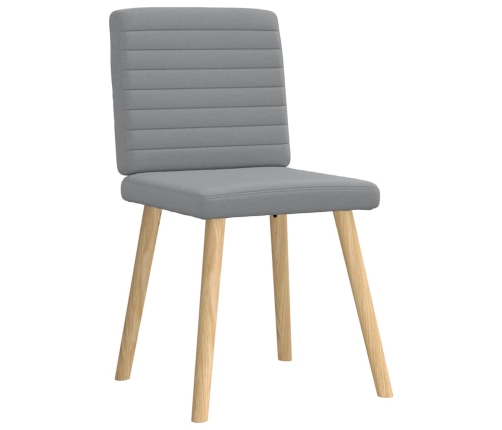 Virtuves Krēsli, 6 Gab., Gaiši Pelēks Audums Vidaxl