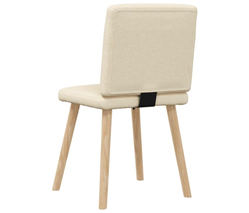 Virtuves Krēsli, 6 Gab., Krēmkrāsas Audums Vidaxl