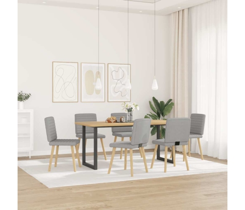 Virtuves Krēsli, 6 Gab., Mākonis Pelēks Audums Vidaxl