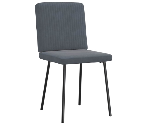 Virtuves Krēsli, 6 Gab., Tumši Pelēks Samts Vidaxl