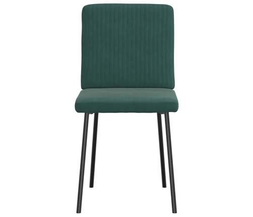 Virtuves Krēsli, 6 Gab., Tumši Zaļš Samts Vidaxl