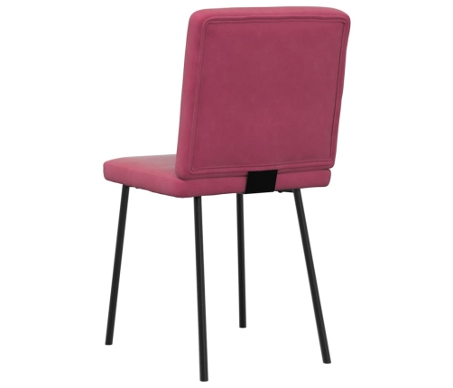 Virtuves Krēsli, 6 Gab., Vīnsarkans Samts Vidaxl