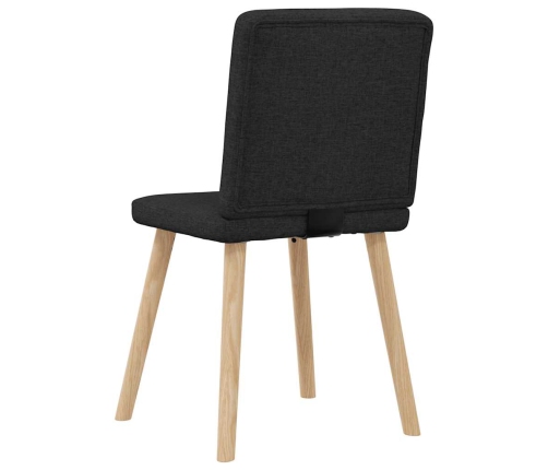 Virtuves Krēsli, 6 Gab., Melns Audums Vidaxl