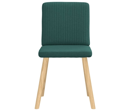 Virtuves Krēsli, 6 Gab., Tumši Zaļš Audums Vidaxl