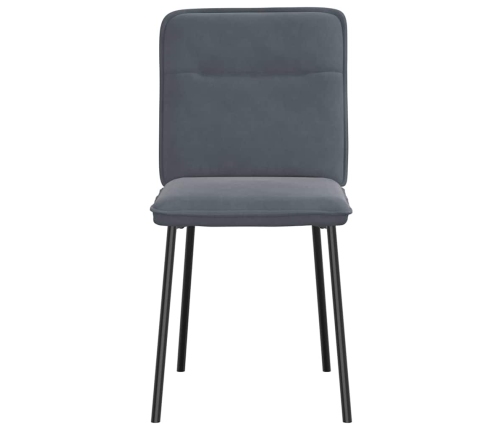 Virtuves Krēsli, 6 Gab., Tumši Pelēks Samts Vidaxl