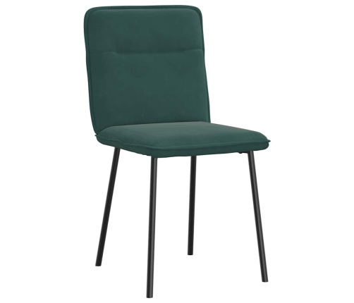 Virtuves Krēsli, 6 Gab., Tumši Zaļš Samts Vidaxl