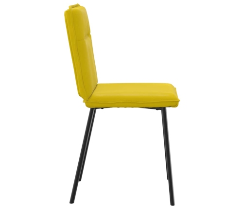 Virtuves Krēsli, 6 Gab., Dzeltens Samts Vidaxl