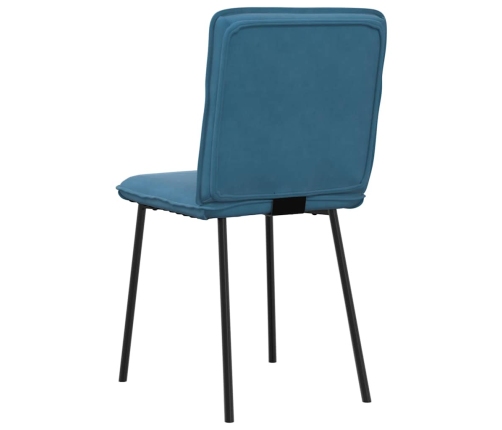 Virtuves Krēsli, 6 Gab., Zils Samts Vidaxl