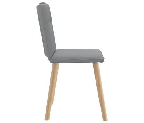 Virtuves Krēsli, 6 Gab., Gaiši Pelēks Audums Vidaxl