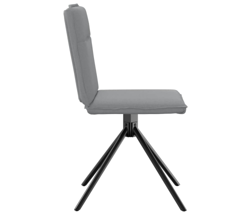 Virtuves Krēsli, 6 Gab., Gaiši Pelēks Audums Vidaxl