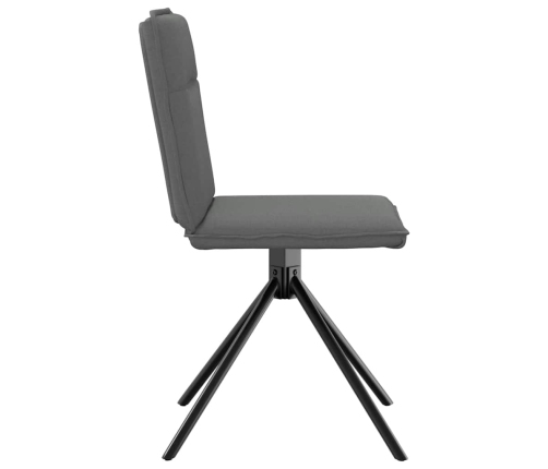 Virtuves Krēsli, 6 Gab., Tumši Pelēks Audums Vidaxl