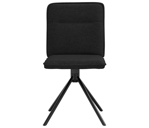 Virtuves Krēsli, 6 Gab., Melns Audums Vidaxl