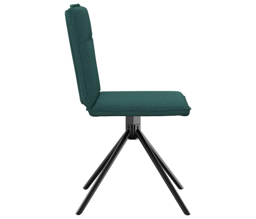 Virtuves Krēsli, 6 Gab., Tumši Zaļš Audums Vidaxl