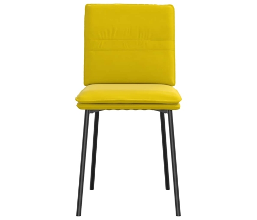Virtuves Krēsli, 6 Gab., Dzeltens Samts Vidaxl