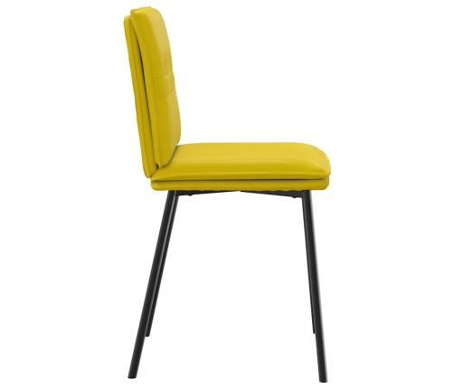 Virtuves Krēsli, 6 Gab., Dzeltens Samts Vidaxl