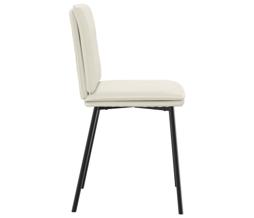 Virtuves Krēsli, 6 Gab., Krēmkrāsas Samts Vidaxl