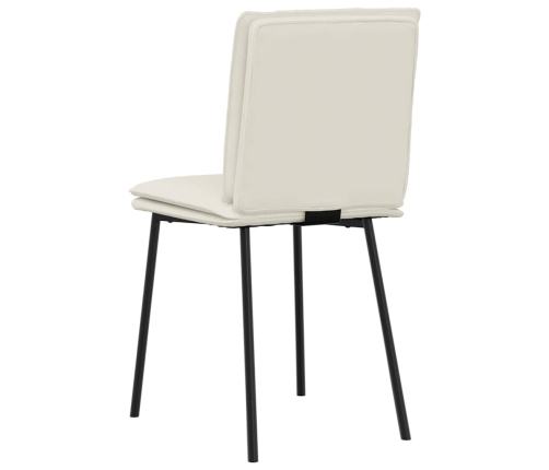 Virtuves Krēsli, 6 Gab., Krēmkrāsas Samts Vidaxl