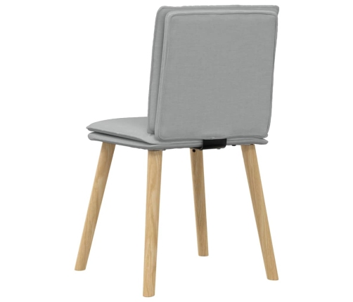 Virtuves Krēsli, 6 Gab., Gaiši Pelēks Audums Vidaxl