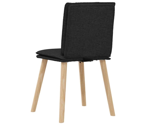 Virtuves Krēsli, 6 Gab., Melns Audums Vidaxl