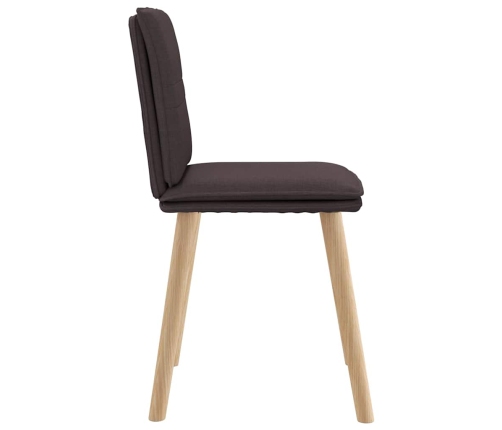Virtuves Krēsli, 6 Gab., Tumši Brūns Audums Vidaxl