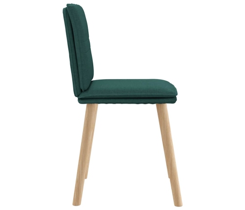 Virtuves Krēsli, 6 Gab., Tumši Zaļš Audums Vidaxl