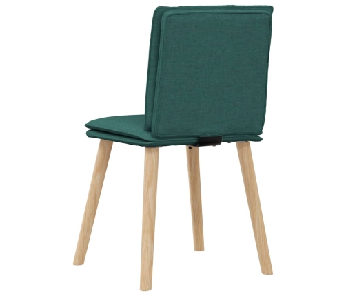 Virtuves Krēsli, 6 Gab., Tumši Zaļš Audums Vidaxl