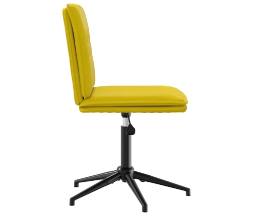 Virtuves Krēsli, 4 Gab., Dzeltens Samts Vidaxl