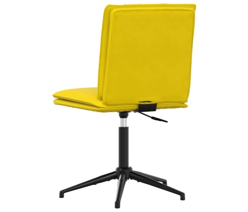 Virtuves Krēsli, 4 Gab., Dzeltens Samts Vidaxl
