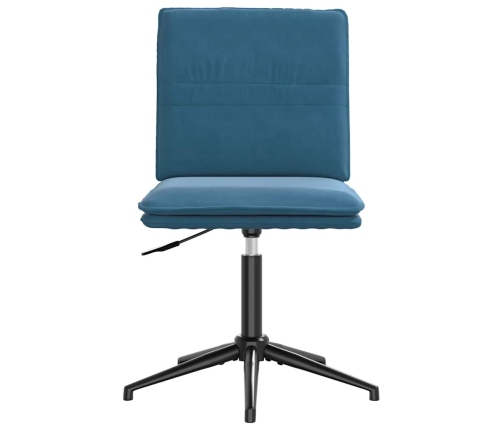 Virtuves Krēsli, 4 Gab., Zils Samts Vidaxl