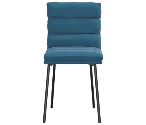Virtuves Krēsli, 6 Gab., Zils Samts Vidaxl