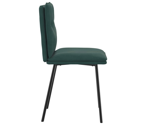 Virtuves Krēsli, 6 Gab., Tumši Zaļš Samts Vidaxl