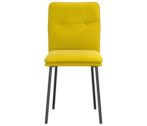 Virtuves Krēsli, 6 Gab., Dzeltens Samts Vidaxl