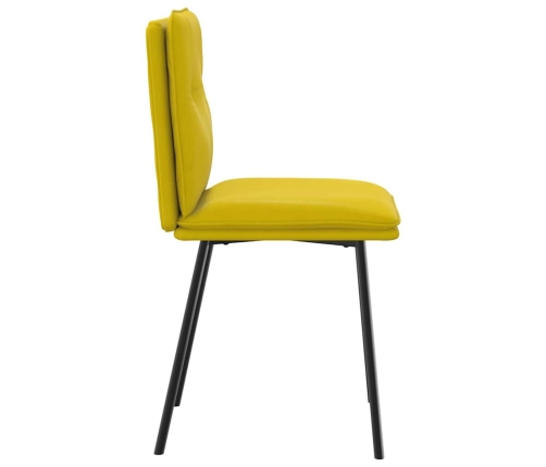 Virtuves Krēsli, 6 Gab., Dzeltens Samts Vidaxl