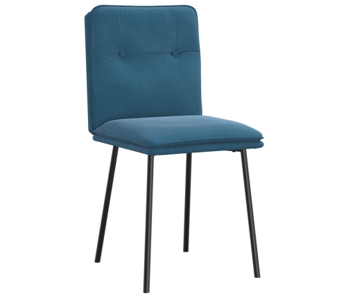 Virtuves Krēsli, 6 Gab., Zils Samts Vidaxl