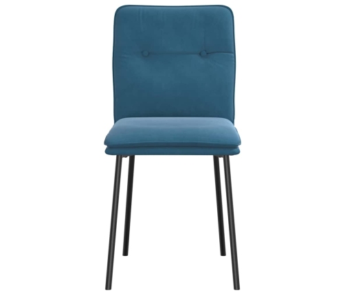 Virtuves Krēsli, 6 Gab., Zils Samts Vidaxl