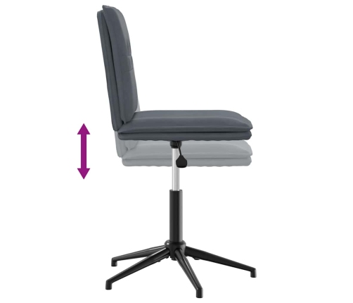 Virtuves Krēsli, 6 Gab., Tumši Pelēks Samts Vidaxl