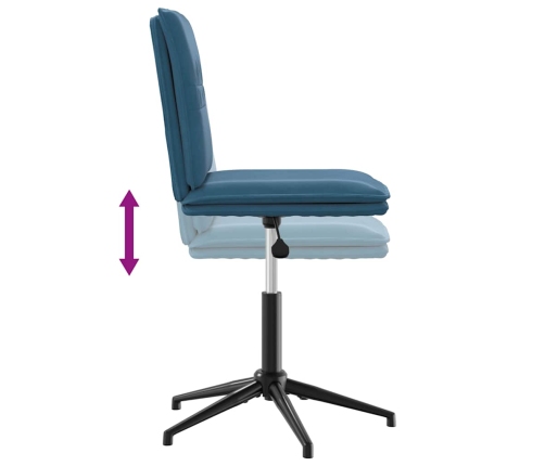 Virtuves Krēsli, 6 Gab., Zils Samts Vidaxl