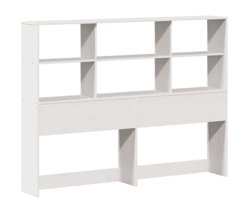 vidaXL gulta bez matrača, balta, 120x200 cm, priedes masīvkoks