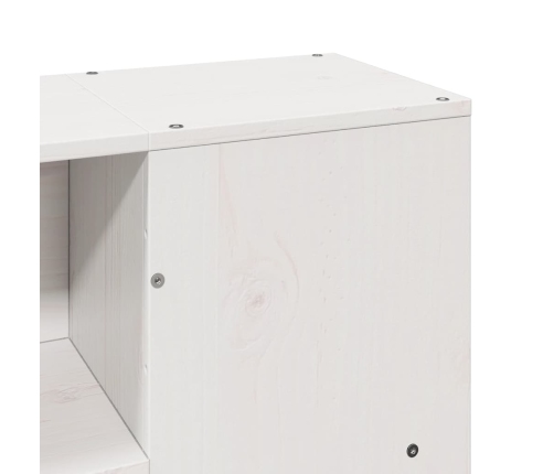 vidaXL gulta bez matrača, balts, 140x200 cm, priedes masīvkoks