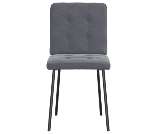 Virtuves Krēsli, 2 Gab., Tumši Pelēks Samts Vidaxl