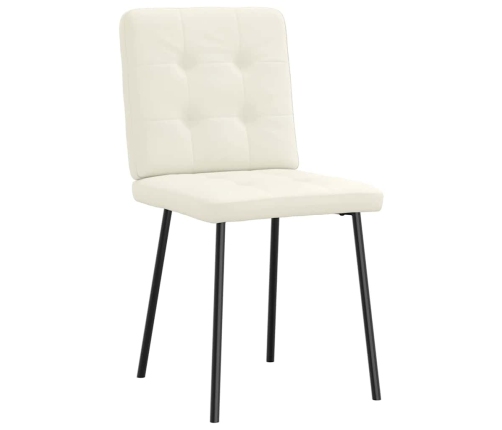 Virtuves Krēsli, 2 Gab., Krēmkrāsas Samts Vidaxl