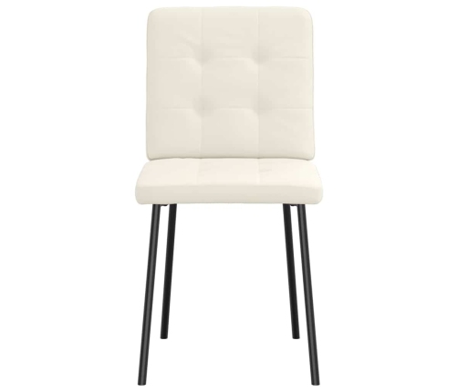 Virtuves Krēsli, 2 Gab., Krēmkrāsas Samts Vidaxl