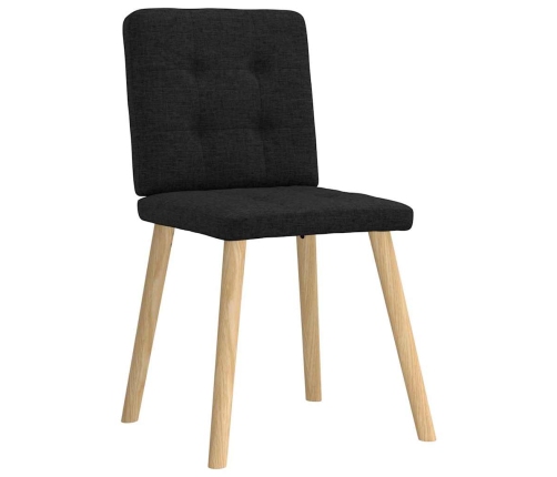 Virtuves Krēsli, 2 Gab., Melns Audums Vidaxl